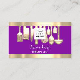 QRCode Personal Chef Cooking Restaurant FoodPurple Visitekaartje