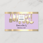 QRCode Personal Chef Cooking Restaurants Lila Visitekaartje (Voorkant)