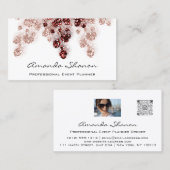 QrCode QrCode Foto Logo White voor gebeurtenisPlan Visitekaartje (Voorkant / Achterkant)