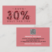 QRCODE VAN HET TUSSENVOEGSEL 30%OFF de Code van de Visitekaartje (Voorkant / Achterkant)