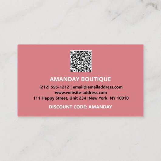 QRCODE VAN HET TUSSENVOEGSEL 30%OFF de Code van de Visitekaartje (Achterkant)