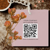 QRcode zwarte bedrijfsnaam, aangepaste tekst, webs Sleutelhanger