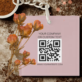QRcode zwarte bedrijfsnaam, aangepaste tekst, webs Sleutelhanger