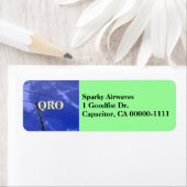 QRO-adreslabel voor amateurradio Etiket (Insitu)