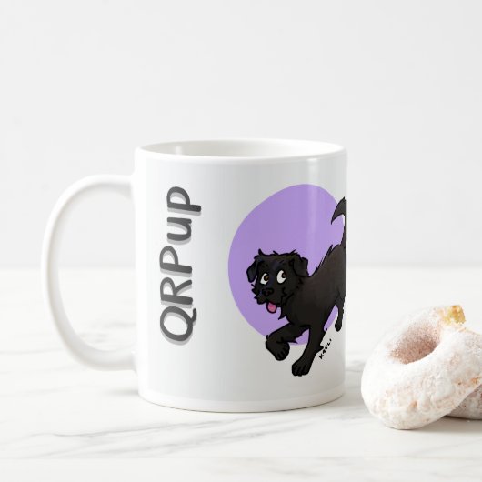 QRPup Cup - Black Terrier Koffiemok (Met donut)