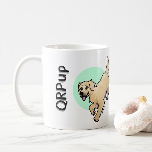 QRPup Cup - Golden  Koffiemok (Met donut)