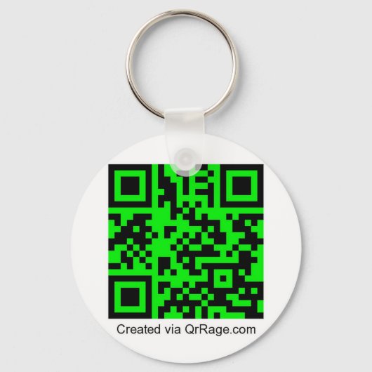 QrRage.com - Uw aangepaste QR-code Sleutelhanger (Voorkant)