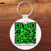 QrRage.com - Uw aangepaste QR-code Sleutelhanger (Voorkant)