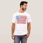 QSA- USA FLAG-QR CODE by QRAZY Q T-shirt (Voorkant volledig)