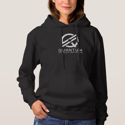 QSI Secondary Logo - Witte Inkt - Hoodie voor dame (Voorkant)