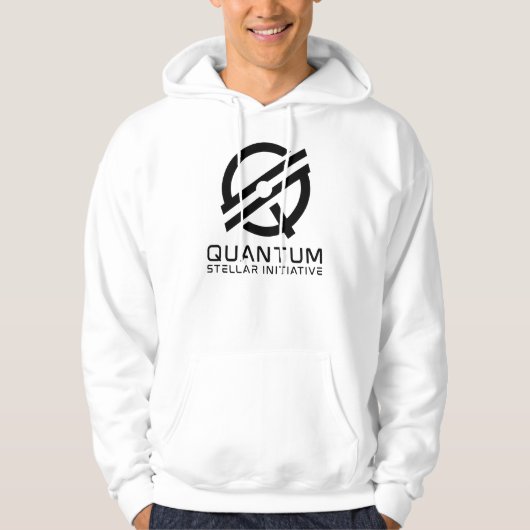 QSI Secondary - Zwart Inkt - Mannen Hoodie (Voorkant)