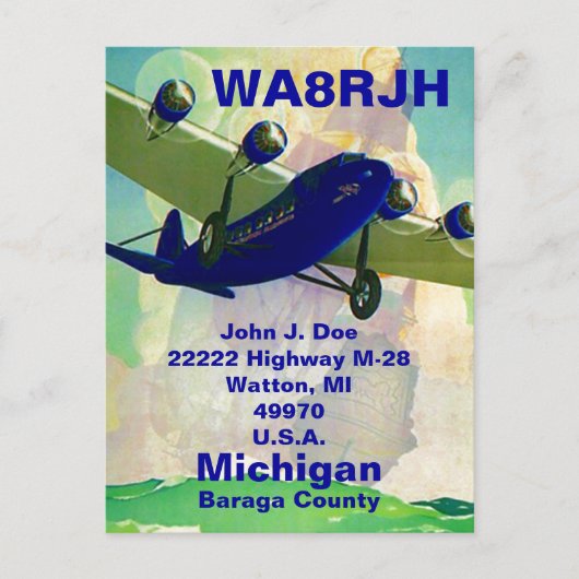 QSL Briefkaarten HAM Radio op Bermuda Triangle Gho (Voorkant)