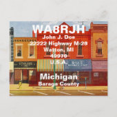 QSL Briefkaarten HAM Radio Ops Quaint Small Town S (Voorkant)