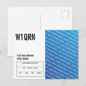 QSL Card Add Your Own Photo Briefkaart (Voorkant / Achterkant)