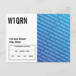 QSL Card Add Your Own Photo Briefkaart