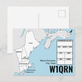 QSL-kaart New England-kaart Briefkaart (Voorkant / Achterkant)