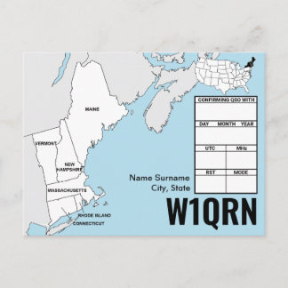 QSL-kaart New England-kaart Briefkaart