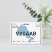 QSL Kaart Ontario Map (Staand voorkant)