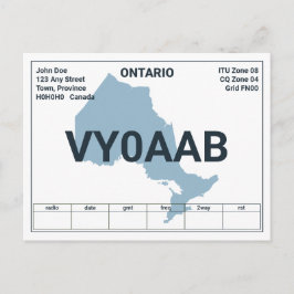 QSL Kaart Ontario Map