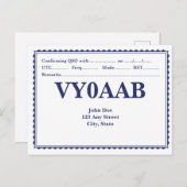QSL-Kaart Retro Pattered Border Briefkaart (Voorkant / Achterkant)