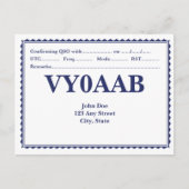 QSL-Kaart Retro Pattered Border Briefkaart (Voorkant)