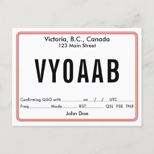 QSL-Kaart Retro Rond Grens Briefkaart