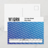 QSL Kaart Voeg je eigen foto toe (Voorkant / Achterkant)