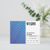 QSL Kaart Voeg je eigen foto toe (Staand voorkant)