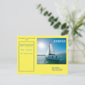 QSL Kaart voor al uw dag zeilhammen daar! (Staand voorkant)