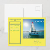 QSL Kaart voor al uw dag zeilhammen daar! (Voorkant / Achterkant)