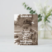 QSL-pc's HAM-radio Op man flock carrier duiven Briefkaart (Staand voorkant)