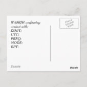 QSL-pc's HAM-radio Op man flock carrier duiven Briefkaart (Achterkant)