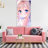 QT Blauwe Ogen 3 Canvas Afdruk (Insitu (Woonkamer))