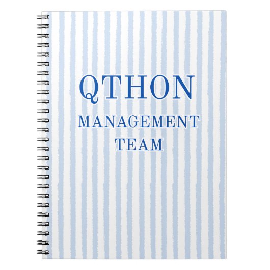 QTHON Management Team Notitieboek (Voorkant)