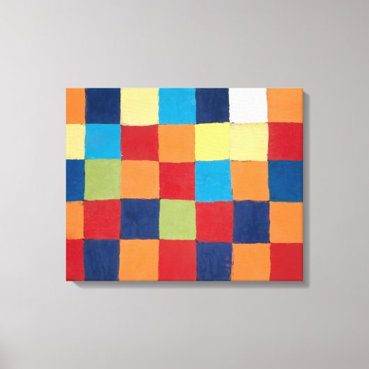 "QU 1" Kleurenkaart | Paul Klee | Canvas Afdruk (Voorkant)