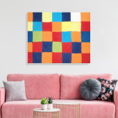 "QU 1" Kleurenkaart | Paul Klee | Canvas Afdruk (Insitu (Woonkamer))