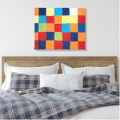"QU 1" Kleurenkaart | Paul Klee | Canvas Afdruk (Insitu (Slaapkamer))