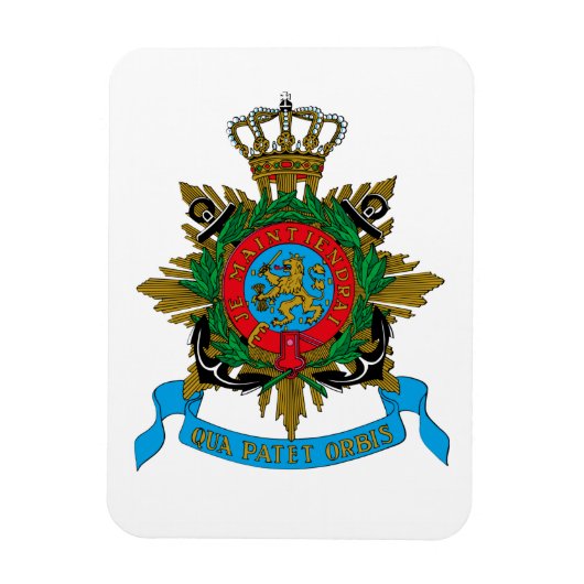 Qua Patet Orbis - Korps Mariniers Embleem Magneet (Verticaal)