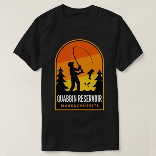 Quabbin Reservoir Massachusetts Vist T-shirt (Design voorkant)