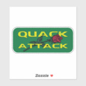 Quack Attack Roos Yellow Green  Sticker (Vel)