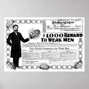 QUACK CURE ADVERTISEMENT 1905 POSTER