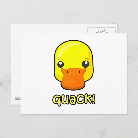 Quack! Duck Briefkaart (Voorkant / Achterkant)