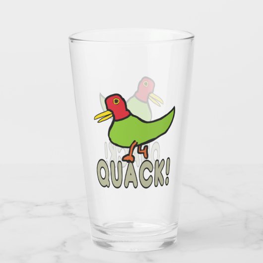 Quack Duck Quacking Glas (Achterkant)