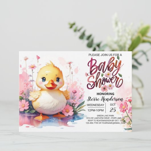 Quack en Quirk Baby shower Kaart (Staand voorkant)