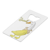 Quack Funny Banana Duck Strange Illustration Gift Creditkaart Flessenopener (Voorkant Gekanteld)