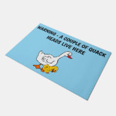 QUACK HEAD DUCKS DEURMAT (Schuin)