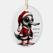 Quack Ho Duck Kerstmis Keramisch Ornament (Rechts)