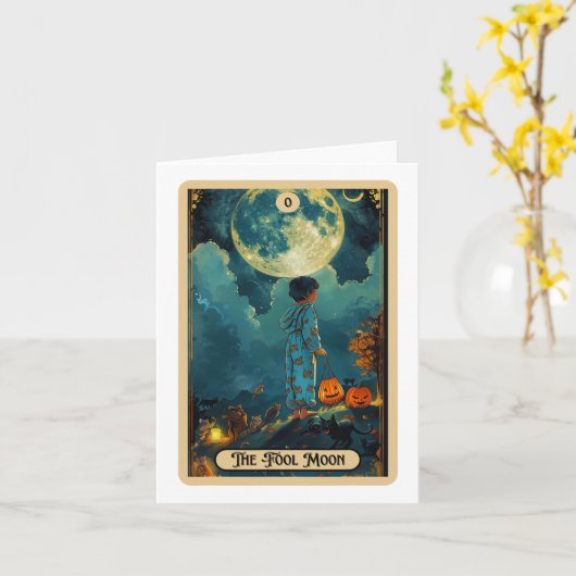 Quack ik bedoel Boo Duck Trick or treat Spooky Hal Kaart (Gele Bloem)