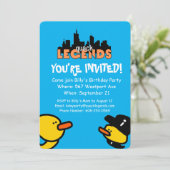 Quack Legends Birthday Party Invitation Kaart (Staand voorkant)