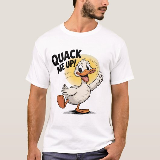 Quack Me Up Grappig Eend Ontwerp T-shirt (Voorkant)